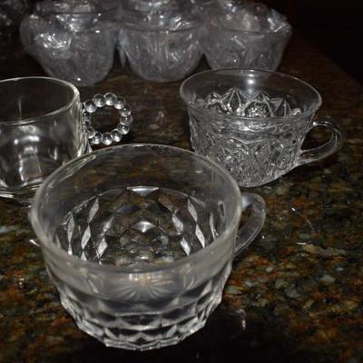 Large Crystal Punch Bowl Set