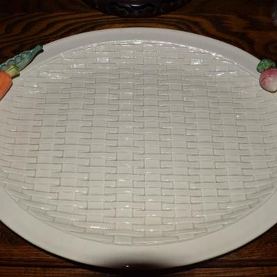 Fitz and Floyd Pottery Set, Carrots and Veggies