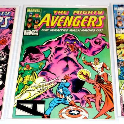 The Mighty AVENGERS #243 244 245 Marvel Comics 1984 Lot #828-08