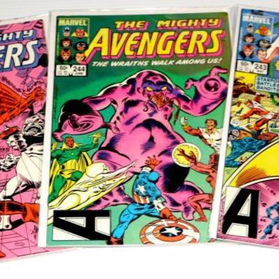 The Mighty AVENGERS #243 244 245 Marvel Comics 1984 Lot #828-08