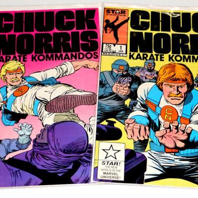 CHUCK NORRIS Karate Kommandos #1 #2 Rare Marvel Comics Lot #912-26