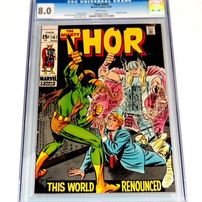 THOR #167 CGC Graded 8.0 Silver Age 1969 Marvel Comics #912-04