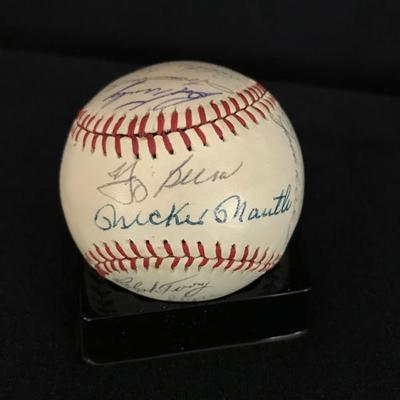 1962 NY Yankees Team Signed Baseball with Certificate of Authenticity