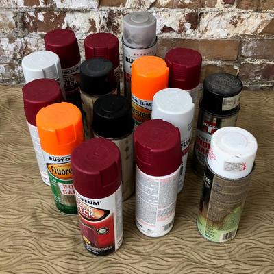lot SPRAY PAINT CANS