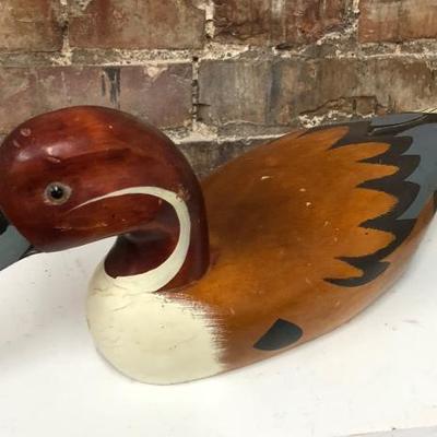 CARVED WOOD DUCK DECOY