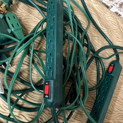lot GREEN HOLIDAY CHRISTMAS EXTENSION CORDS