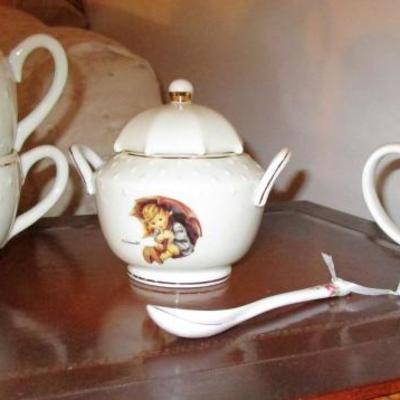 Hummel Tray and Porcelain Tea Set See all photos 