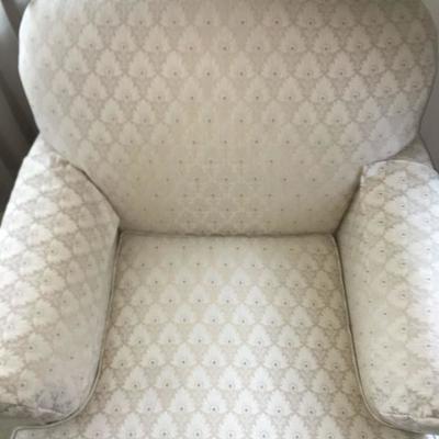 White Chair with Comforter