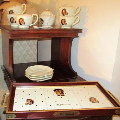 Hummel Tray and Porcelain Tea Set See all photos 