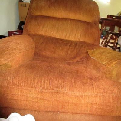 Vintage Burnt Orange Recliner 