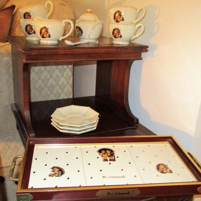 Hummel Tray and Porcelain Tea Set See all photos 