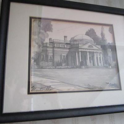 Vintage Print - Monticello Framed 