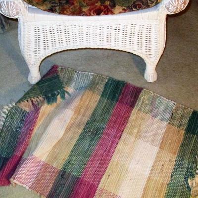 Wicker Set, Throw Rug w/ Grandmother Pillow See all photos 