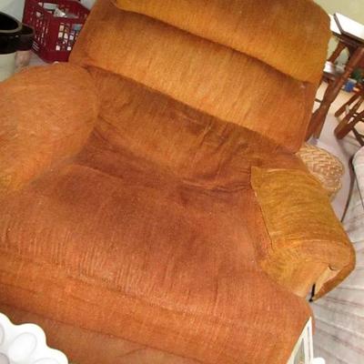 Vintage Burnt Orange Recliner 