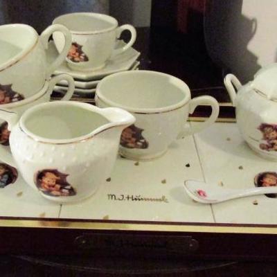 Hummel Tray and Porcelain Tea Set See all photos 