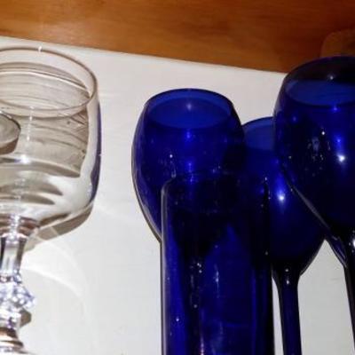 Kitchen Glass with Blue Wine Goblets See all photos 