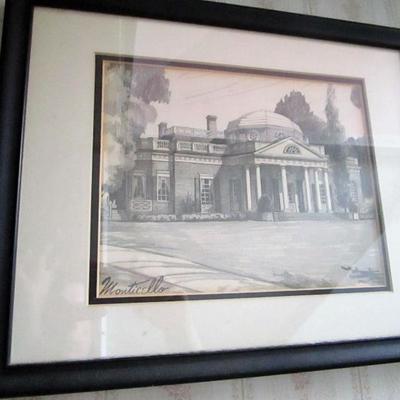 Vintage Print - Monticello Framed 