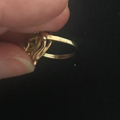 Lot 35 - Two Gold Rings and Bracelet 