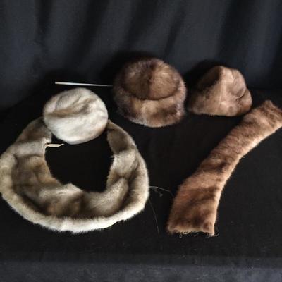 Lot 44 - Fur Coat and Hats