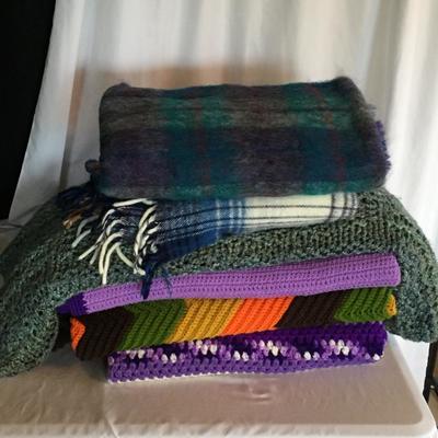 Lot 43 - Mohair Throw and Blankets