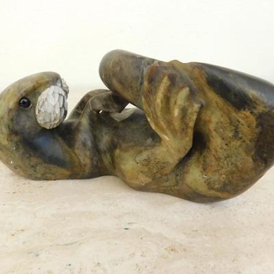 Hand Carved Otter Signed by Drake