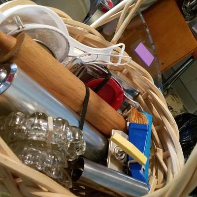 Basket of Kitchen Items