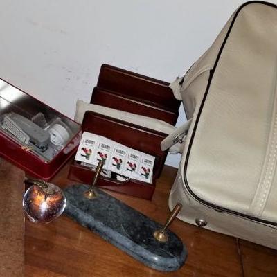 Vintage Bag and Desk Items