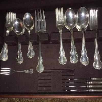 Towle Sterling Silver French Provincial Flatware set of 72 pieces