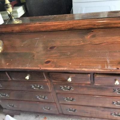 Vintage Dresser Canes and Lamp