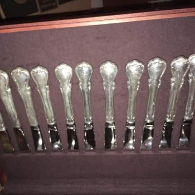 Towle Sterling Silver French Provincial Flatware set of 72 pieces