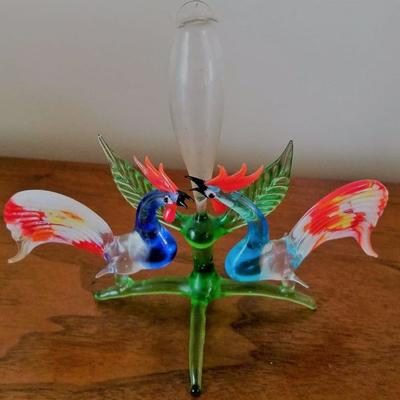 Glassware with Rooster Blown Glass