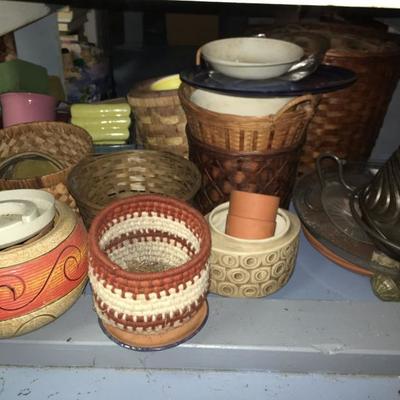 Pottery and Basket Lot