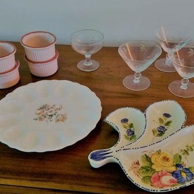 Italian Pottery and Egg Plate