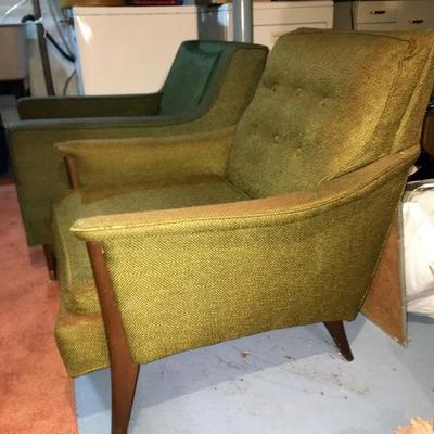 Mid Century Chair with Buttons