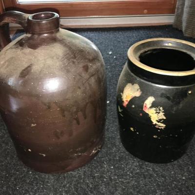 Jug and Dark Crock