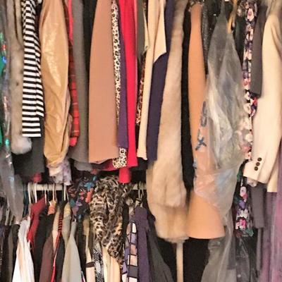 designer and vintage clothes and shoes wardrobe