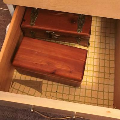 Mens Grouping Lane Cedar Chests Filled with Teasures