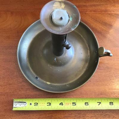 Antique Push Up Brass Candle Stick Holder [1156]