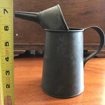 Antique Metal Oil Can 