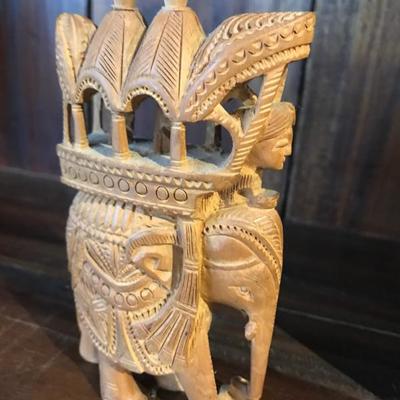 Hand Carved Wooden Elephant [1109]
