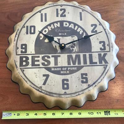 John Dairy Best Milk Clock WORKS [1163]