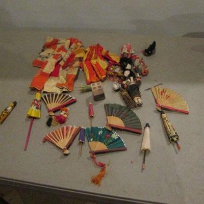  Japanese Miniature Mini Umbrella Parasol Paper, Fans, and Clothes