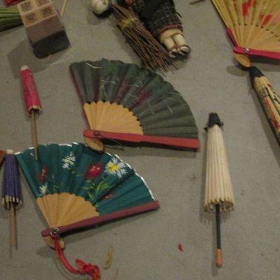  Japanese Miniature Mini Umbrella Parasol Paper, Fans, and Clothes