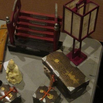 # 353 - Doll House Furniture Japanese Hina Wood Accessories 