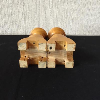 Lot 5 - Wooden Candle Holders