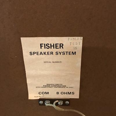 Lot 83 - Fisher Speakers