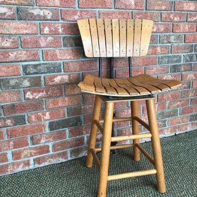 Lot 81 - Wood Chair and Art