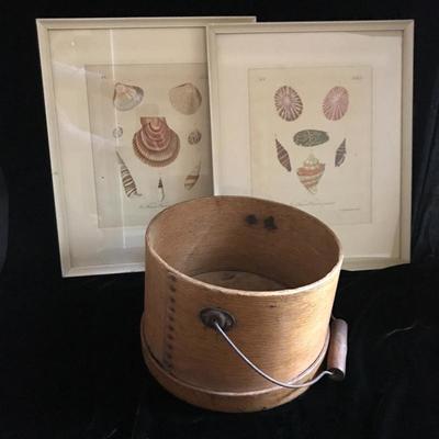Lot 95 - Shell Prints and Vintage Basket