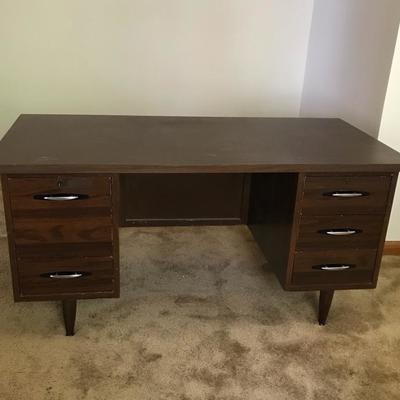 Lot 16 - Mid Century Style Desk with Key