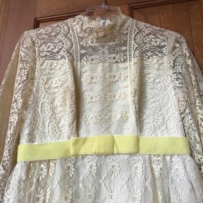 Lot 19 - Vintage Wedding Dress and Fur Coat